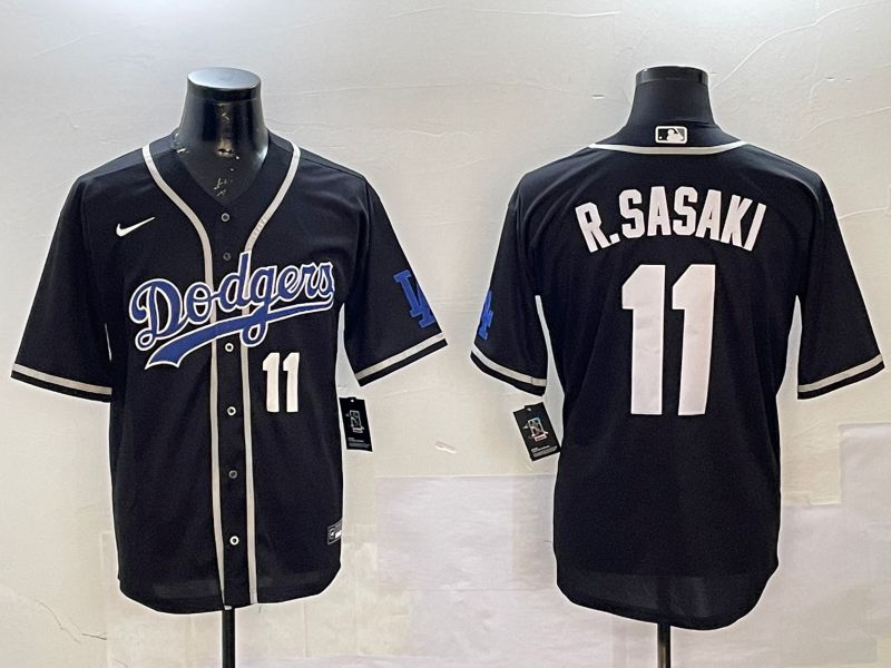 Men Los Angeles Dodgers 11 R.Sasaki Black Fashion Game 2025 Nike MLB Jersey style 21